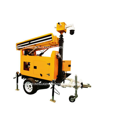 DC24V Solar Panel Trailer Portable Solar Powered Video Camera Trailer for Mining Area Monitoring