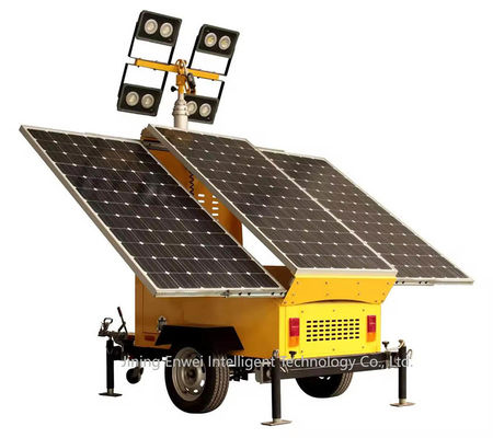 Mobile Solar Light Tower With Customized Color For Construction Site Lighting