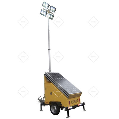Portable Solar Power Lighting Trailers With MPPT 60A Controller For Port Lighting