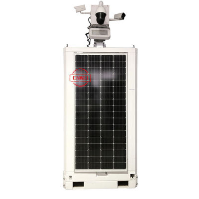 Remote Control Solar Mobile Light Tower CCTV Tower For Job Site