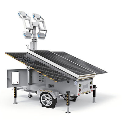 Mobile Solar Security Surveillance Light Tower With 3*460 W Solar Panels