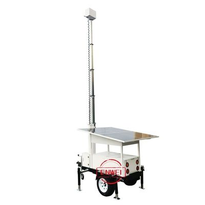 Remote Control Mobile Surveillance Trailer Mobile CCTV Trailer For Remote Areas