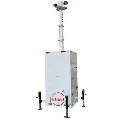 Mobile Security Camera Tower With Customized Cable For Shopping Mall Security Monitoring