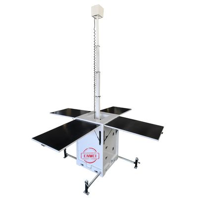 Solar Mobile Surveillance Unit With PTZ Cameras For Remote Farmland Large Area Monitoring