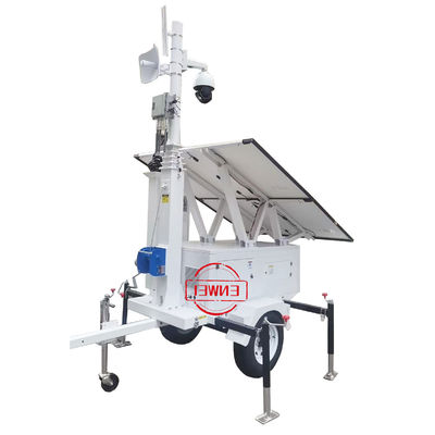 Solar Mobile Surveillance Trailer Security Camera Trailer For Public Facilities