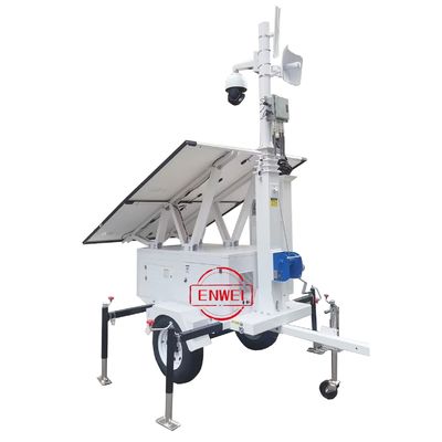 Solar Security Trailer Solar Mobile Camera Trailer For Construction Site