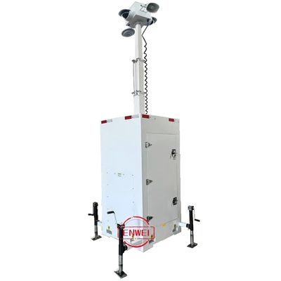 Portable Surveillance Tower Rapid Deploy Cctv Tower For Outdoor Construction Site