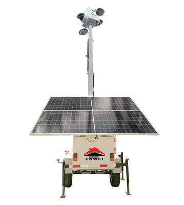 Energy Independence Solar Energy Camera Cctv Trailer For Industrial Park Monitoring