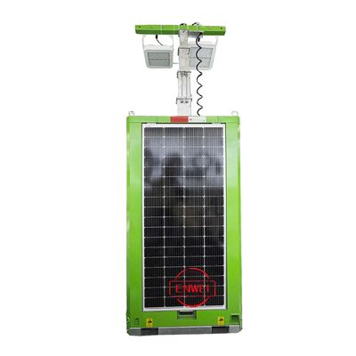 Solar Power Tower Rapid Deployment Mobile CCTV Tower For Temporary Construction Site
