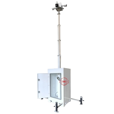Portable Security CCTV Tower Cube Surveillance Unit With 360° PTZ Camera For Sporting Events