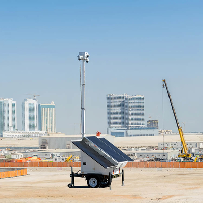 Solar Surveillance Trailer With 3*400W Solar Panels For Site Monitoring