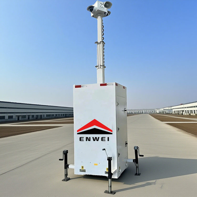 High Mobility 5G Camera CCTV Security Tower For Factory Monitoring