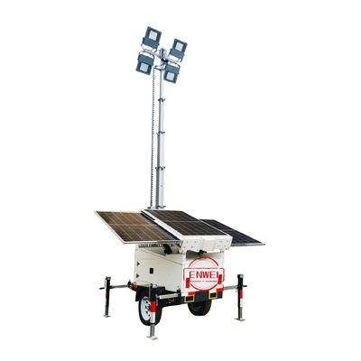 Solar Powered Light Trailer With 4x100W LED Floodlight For Outdoor Events
