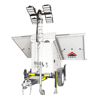 Stable And Durable Portable Solar Powered LED Lighting Trailer For Remote Area Construction Site Lighting