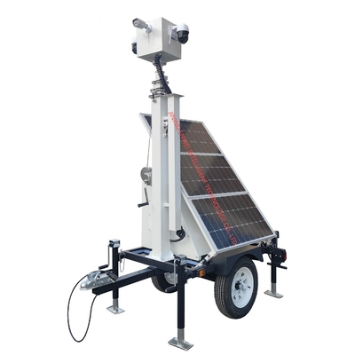 Portable Mini Solar Monitoring Trailer with CCTV Cameras for Outdoor Security