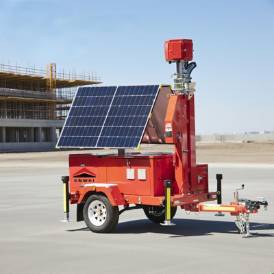 Portable Solar Powered Led Lighting Trailer For Musical Festival Lighting