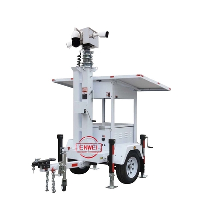 Solar CCTV Trailer Solar Portable Light Tower Trailer with Energy System for Construction Site Monitoring