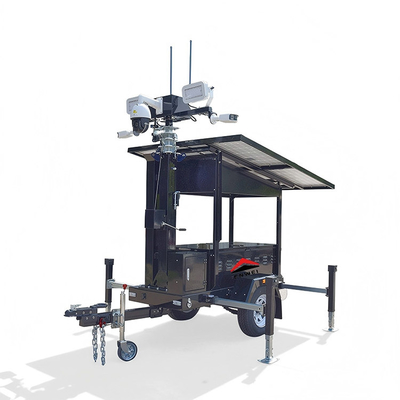 Full-Day Work Solar Powered Camera Cctv Trailers For Construction Site Monitoring