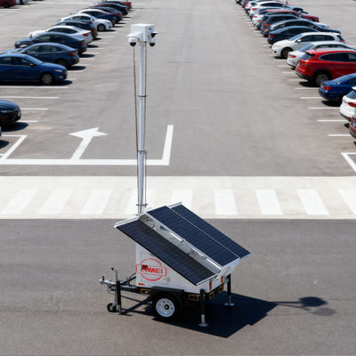 Solar Surveillance Trailer Flexible Deployment For Parking Lots Job Sites
