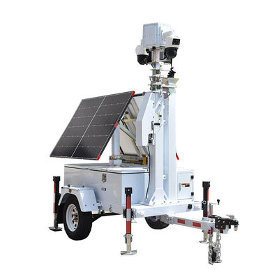 Solar Video Surveillance Trailer Mobile Security Trailer For Public Events