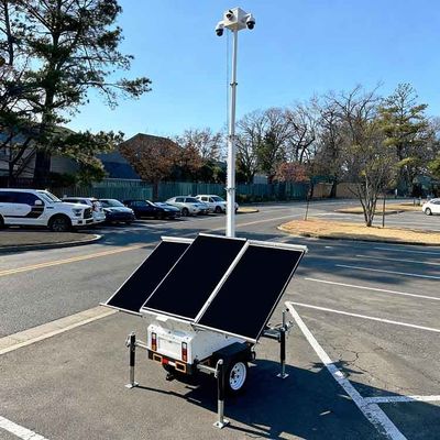 Solar-Powered Surveillance Trailer for Construction Site Security Monitoring