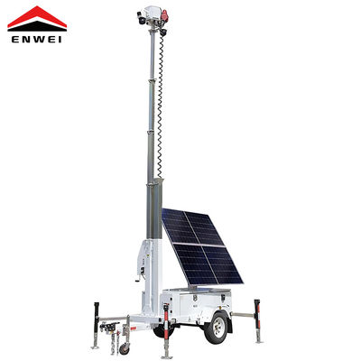 quality Mobile CCTV Trailer with 2 Foldable Solar Panels for Sites Emergency Surveillance factory