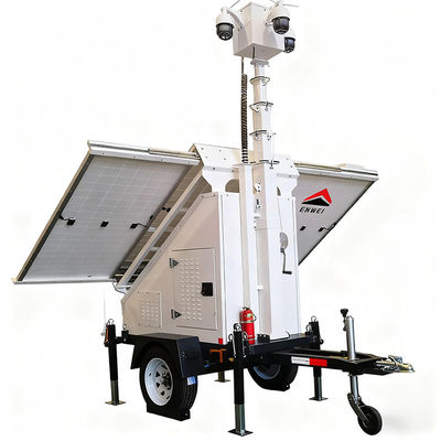High Reliability Solar Power Panels Cctv Security Trailers For Parking Lot Monitoring