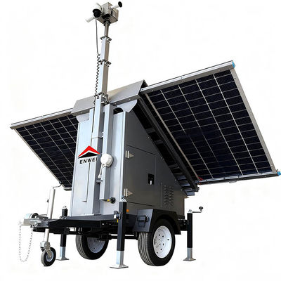 Efficient Deployment Solar Power Panels Camera Security Trailers for Outdoor Event Monitoring