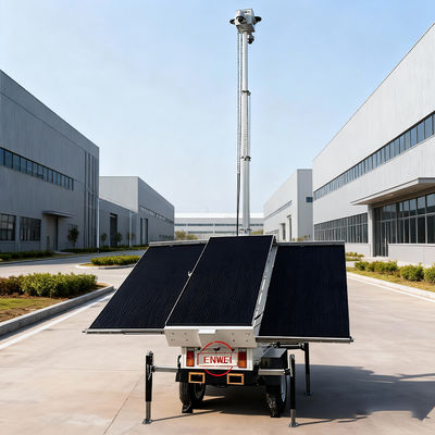 Quick Deployment Solar Security Trailer US Standard For 24/7 Off-Grid Monitoring
