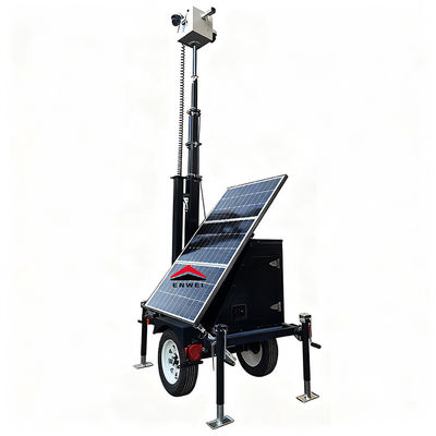 All-Round Monitoring Solar Panels 5G Surveillance Trailers For Mining Area Monitoring