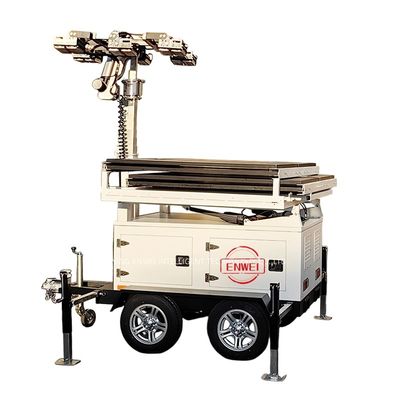 360° Adjustable Solar Powered Light Tower For Emergency Rescue And Sites