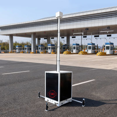 Self-Sustaining 6m Mast Solar Surveillance Tower With 96kWh Battery Bank For 24/7 Off-Grid Security Monitoring