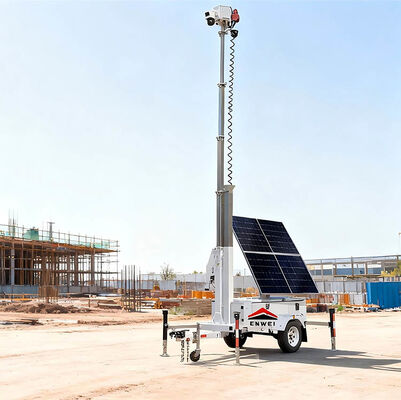 Solar Security Trailer CCTV Trailer For Outdoor Wireless Area Monitoring