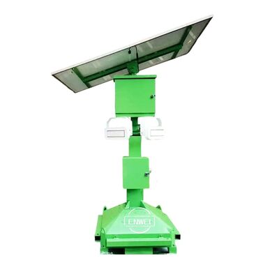 Portable Solar Light Tower With Weatherproof Housing For Construction Site