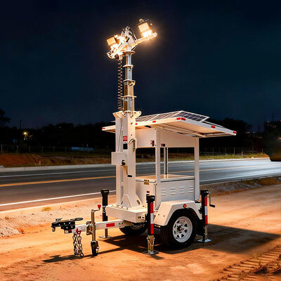 Solar Security Trailer Super Bright Solar Light Trailer for Events Emergencies Security