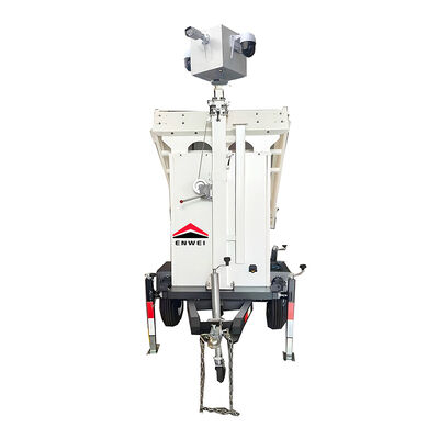 Portable Solar Panels Camera CCTV Trailer Frame For Construction Site