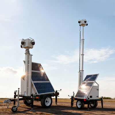 Mobile Solar Power Trailer Off-Grid System With 120AH Battery For Construction Site