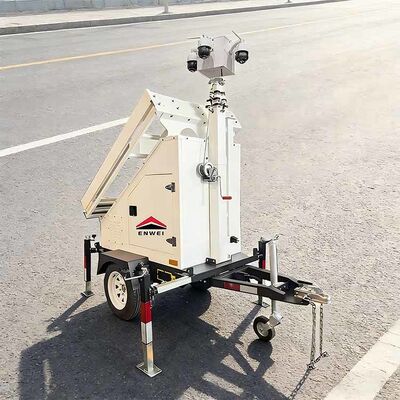 Road Monitoring Stability Solar Panels Camera Security CCTV Trailer Frame Solar Security Trailer Frame