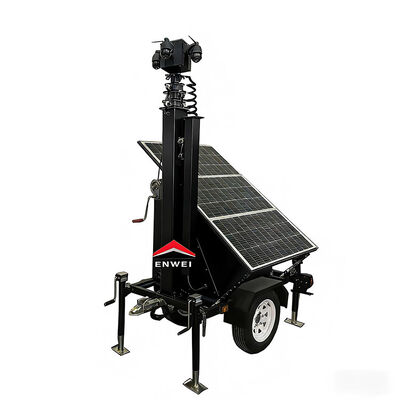 Environmental Adaptation Mini Solar Panels Camera Security Trailers Portable Solar Powered Cctv Trailers For Temporary Security