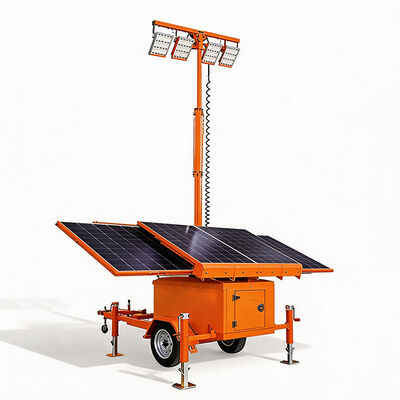Industrial Off-Grid Solar Light Trailer Ideal For Rental Contractors CE Certification