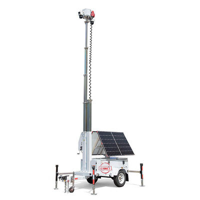 Mobile Solar Powered Surveillance Units CCTV Tower Solar Trailer ...