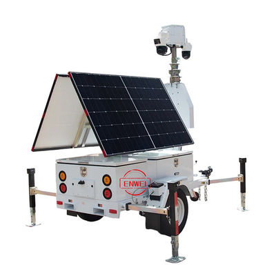 Mobile Solar Powered Surveillance Units CCTV Tower Solar Trailer ...