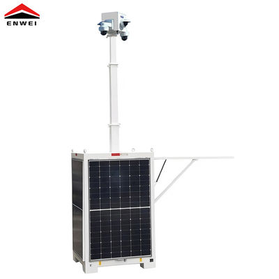 Solar Powered Mobile CCTV Surveillance Tower for Construction Site ...