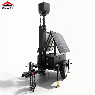 Off-Grid Mobile CCTV Trailers With Two Solar Panels For Temporary Sites