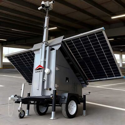 High Deployability Solar Camera Security Trailer Solar Power Cctv ...