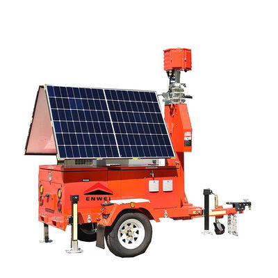 Wide Field Of Vision Solar Camera CCTV Trailer Foldable Solar Panels ...